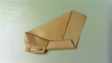 Origami kídlo sloené podle návodu Johnatana Millse létalo dobe.