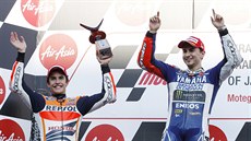 JEDEN Z NICH BUDE MISTREM SVTA. Jorge Lorenzo (VPRAVO) A Marc Márquez.