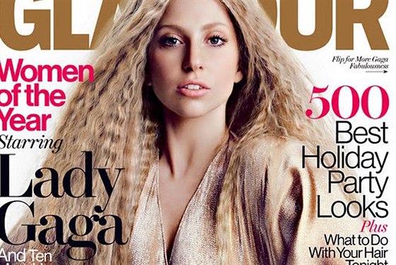 Lady Gaga na obálce magazínu Glamour (prosinec 2013)