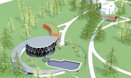 Vizualizace budoucí podoby termálního balneoparku ve Velkých Losinách