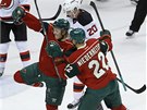 OSLAVN TANEEK. Branku do st New Jersey slav Mikael Granlund a Nino