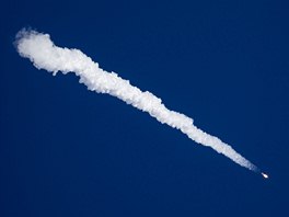 POCHODE JE NA CEST. Sojuz TMA-11M s olympijskou pochodní na palub letí do