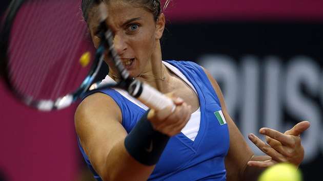 Italsk tenistka Sara Erraniov ve finle Fed Cupu