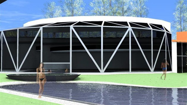 Vizualizace budouc podoby termlnho balneoparku ve Velkch Losinch