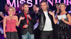 Finále Miss Junior - Miluše Bittnerová, Filip Renč, Tomáš Matonoha a Lucie Finále Miss Junior - Miluše Bittnerová, Filip Renč, Tomáš Matonoha a Lucie