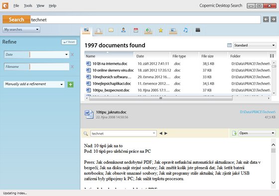 Copernic Desktop Search Lite