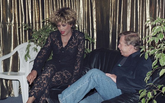Prezident  R Václav Havel se setkal s americkou zpvakou Tinou Turner ped...