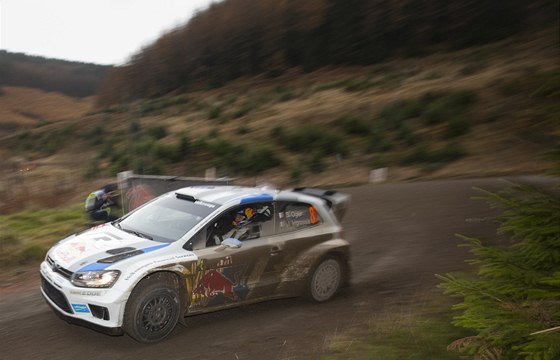 Sébastian Ogier pi Britské rallye. 