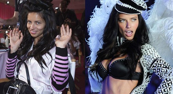 Adriana Lima v zákulisí a na pehlídce luxusního prádla Victoria's Secret