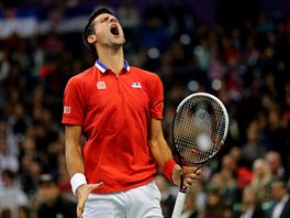 TO SNAD NE. Novak Djokovi nezaal finále Davis Cupu nijak skvle a asto se na...