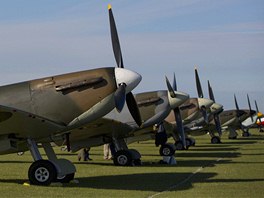 Britské stíhaky Supermarine Spitfire se staly bhem druhé svtové války...