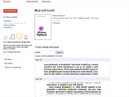 V ad pípad Google Books zobrazí pouze úryvky, které se v dané knize...