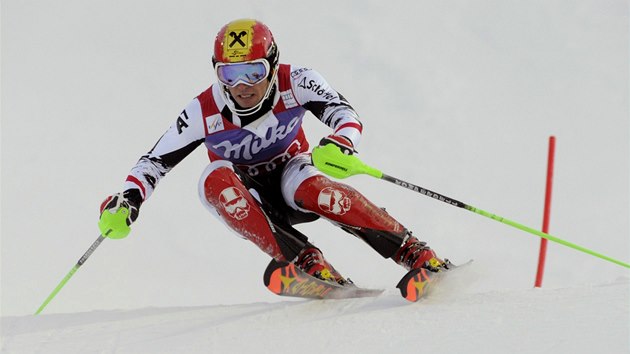 Marcel Hirscher pi slalomu v Levi