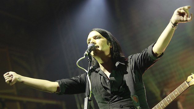 Brian Molko z Placebo na koncert 14.11. 2013 v prask Lucern.
