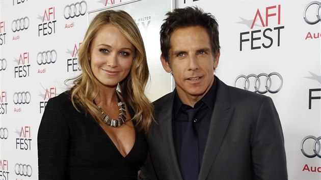 Ben Stiller a jeho manelka Christine Taylorov (13. listopadu 2013)