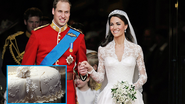 Kousek z dortu ze svatby prince Williama a Kate se v drab prodal za 80 tisc korun.