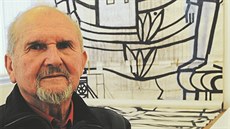 František Tesař skládal obří mozaiku v Ústí nad Labem podle předlohy ve... František Tesař skládal obří mozaiku v Ústí nad Labem podle předlohy ve...