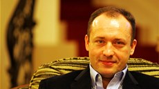 Ruský kosmonaut Alexandr Misurkin v lobby karlovarského čtyřhvězdičkového Ruský kosmonaut Alexandr Misurkin v lobby karlovarského čtyřhvězdičkového