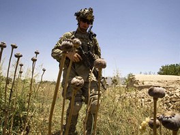 Americký voják Matt Krumwiede nasazený v Afghánistánu loni v ervnu lápl na...