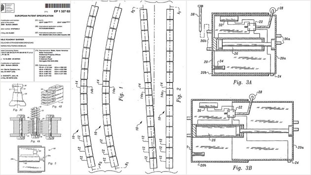 Patent na speciln systm propojen betonovch mantinel.