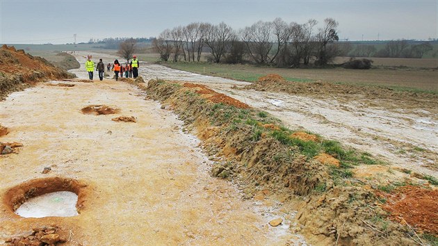 Archeologick nalezit u Kyic, kde se stav eleznin koridor mezi Plzn a Ejpovicemi.