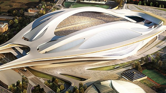 Vize 2020 Projekt Olympijského stadionu pro hry v Tokiu 2020. Dnes na tomto...
