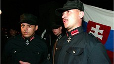 Archivní snímky zobrazují některé z akcí Kotlebovy strany Národní pospolitost. Archivní snímky zobrazují některé z akcí Kotlebovy strany Národní pospolitost.