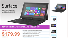 Bezkonkurenní cena tabletu Surface RT v obchodu Micro Center.