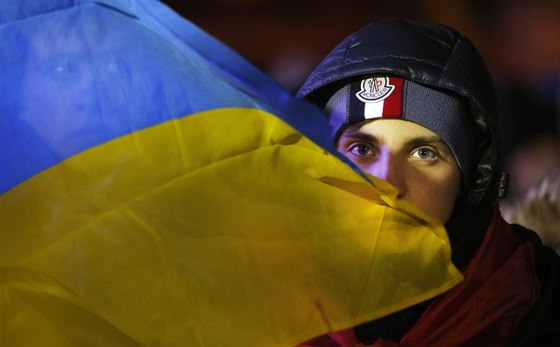 Demonstrace v Kyjev proti vlád premiéra Azarova a prezidenta Janukovye (3....