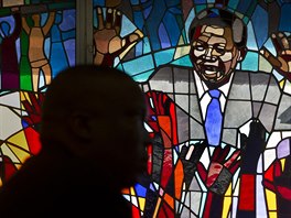 Nynjí jihoafrický prezident Jacob Zuma navtívil bohoslubu v metodistickém...