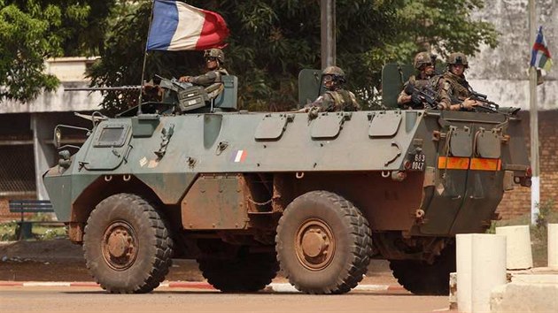 Francouzt vojci  v Bangui.