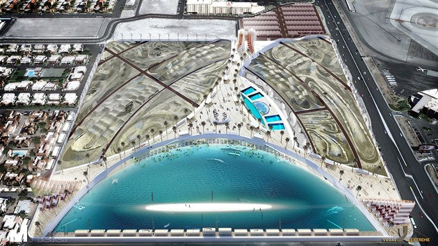 Architekti z ateliru M-Rad Design Studio z Los Angeles navrhli pro msto hazardu extrmn sportovn park pojmenovan Las Vegas Extreme Sports Park. 