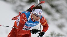 Ole Einar Björndalen v závodu ve sprintu v Hochfilzenu. Ole Einar Björndalen v závodu ve sprintu v Hochfilzenu.