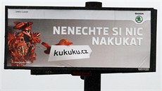 Billboard kodovky u praského letit.