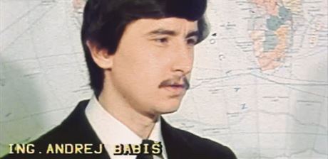 Andrej Babi na teleizním zábru z roku 1981, kdy pracoval v podniku Petrimex
