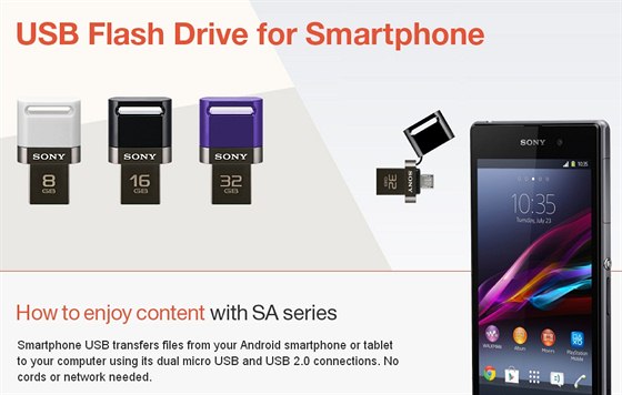 "Duální" flash disk od Sony lze pímo pipojit ke kompatibilnímu telefonu i PC