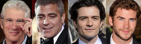 Richard Gere, George Clooney, Orlando Bloom a Liam Hemsworth