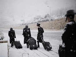 Jeruzalém pokryla bílá peina. Podle meteorolog svaté msto zasypalo nejvíce...