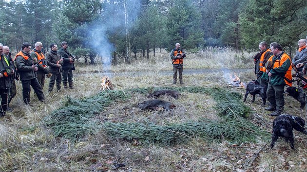 Druh velk hon na pemnoen divok prasata se uskutenil v okol Mnku pod Brdy v prosinci 2013.