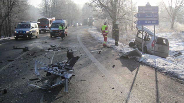 Tragick nehoda v Mladch Bukch na Trutnovsku. (17. 12. 2013)