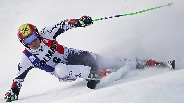 Marcel Hirscher v obm slalomu ve Val D'Isere. 