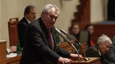 Prezident Miloš Zeman v Senátu (18. prosince 2013) Prezident Miloš Zeman v Senátu (18. prosince 2013)
