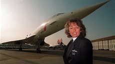 Barbara Harmerová ped Concordem British Airways