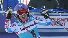 Tessa Worleyová vítzí v obím slalomu ve Svatém Moici. 