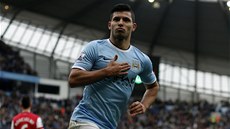 HRDÝ STELEC. Sergio Agüero práv poslal Manchester City do vedení nad