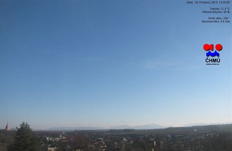 Snímek webové kamery eského hydrometeorologického ústavu z Ostravy-Poruby, kde...