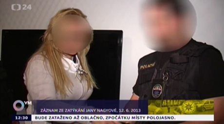 Záznam ze zatýkání Jany Nagyové