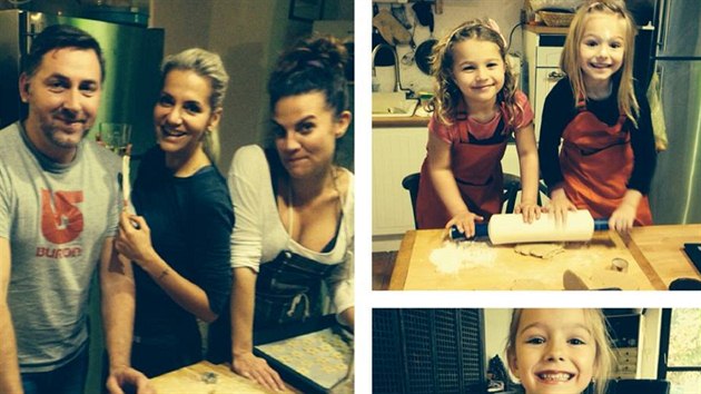 Dara Rolins se pochlubila ppravami na Vnoce. Ruku k dlu piloila i jej dcera Laura (3. prosince 2013).