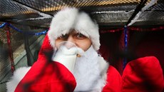 Santa Claus v kleci v pražské zoo (19. prosince 2013) Santa Claus v kleci v pražské zoo (19. prosince 2013)