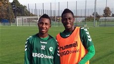 Joseph Mensah (vlevo) během testů v německém Fürthu. Joseph Mensah (vlevo) během testů v německém Fürthu.